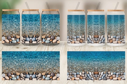 Glass Can Pebbles and Water Sublimation artnoy 