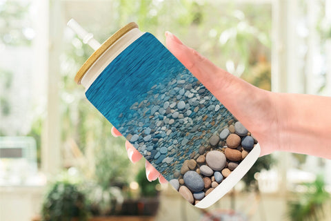 Glass Can Pebbles and Water Sublimation artnoy 