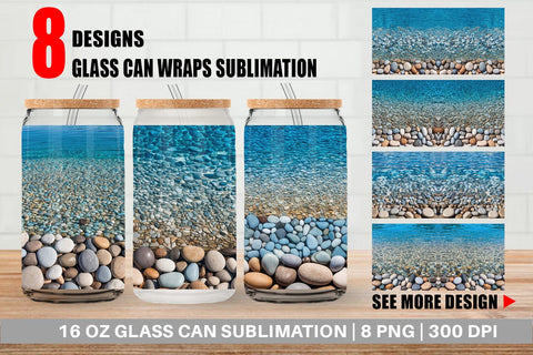 Glass Can Pebbles and Water Sublimation artnoy 
