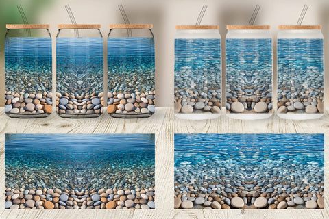 Glass Can Pebbles and Water Sublimation artnoy 