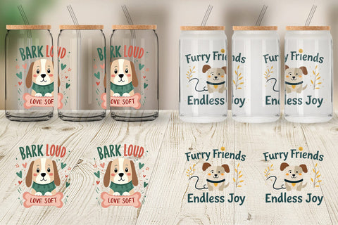 Glass Can Pet Love Quotes Sublimation artnoy 