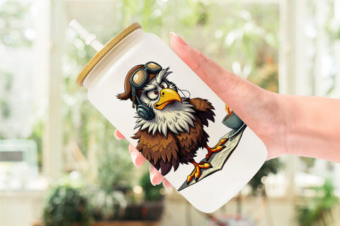 Glass Can Pilot Grumps Sublimation artnoy 