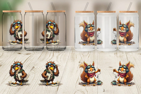 Glass Can Pilot Grumps Sublimation artnoy 