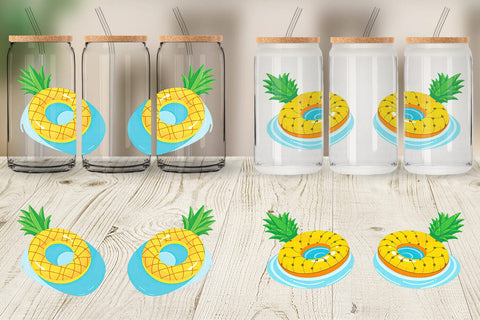 Glass Can Pineapple Sublimation artnoy 