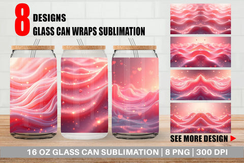 Glass Can Pink Flow Sublimation artnoy 