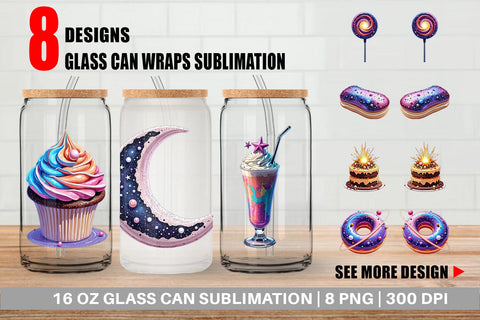 Glass Can Planetary Sweets Sublimation artnoy 