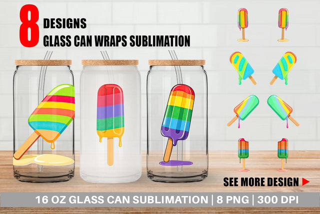 Glass Can Popsicle Sublimation artnoy 