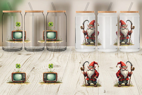 Glass Can Post-Apocalyptic Paddy Wasteland St. Patrick's Sublimation artnoy 