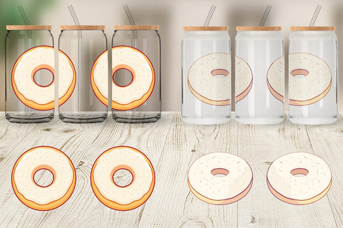 Glass Can Powdered Donut Sublimation artnoy 