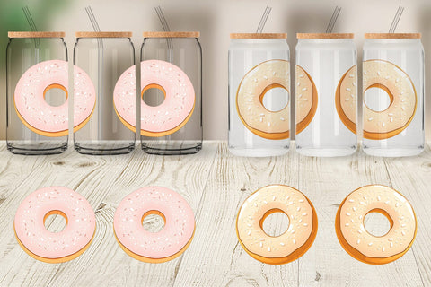 Glass Can Powdered Donut Sublimation artnoy 