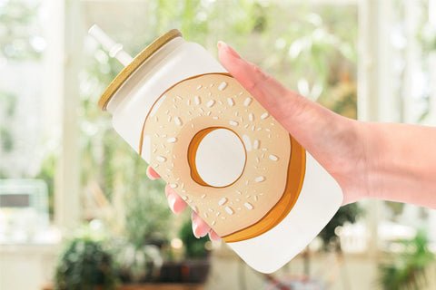 Glass Can Powdered Donut Sublimation artnoy 