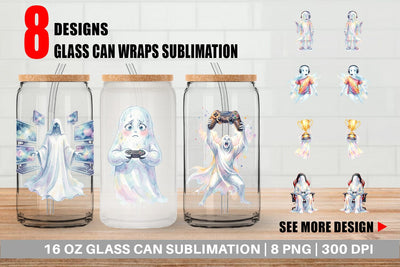 Glass Can Pro Esports Gamer Ghost Sublimation artnoy 