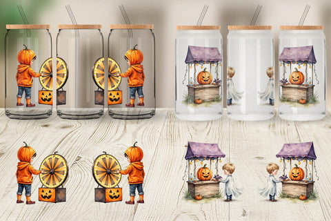 Glass Can Pumpkin Market Adventure Sublimation artnoy 