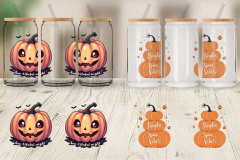 Glass Can Pumpkin Quotes Sublimation artnoy 