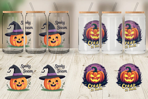 Glass Can Pumpkin Quotes Sublimation artnoy 