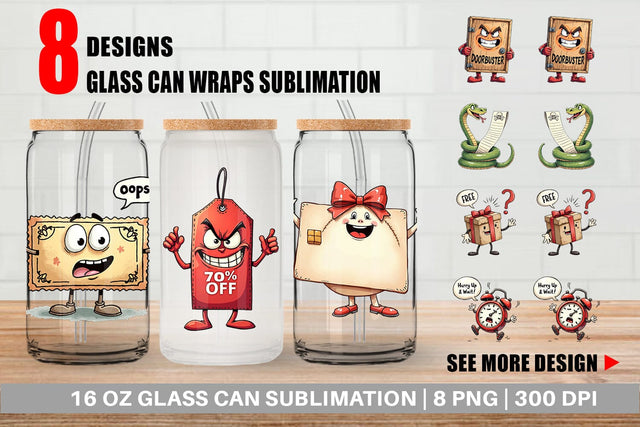 Glass Can Questionable Bargains Sublimation artnoy 