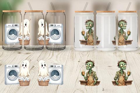 Glass Can Quirky Halloween Sublimation artnoy 