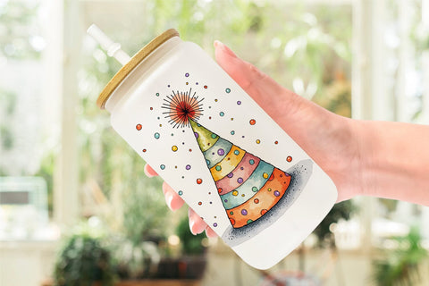 Glass Can Quirky New Year Sublimation artnoy 