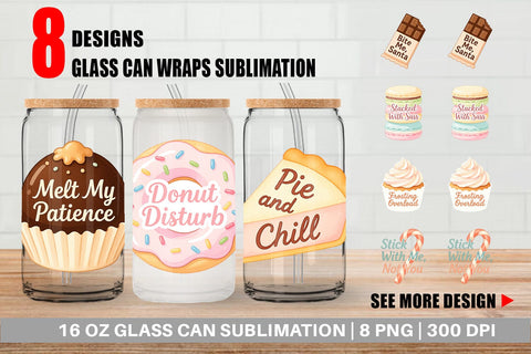 Glass Can Quotes Watercolor Christmas Dessert Drama Sublimation artnoy 