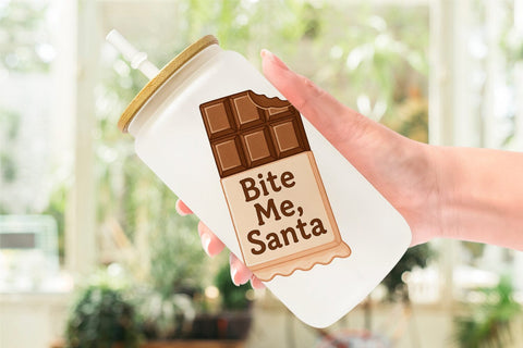 Glass Can Quotes Watercolor Christmas Dessert Drama Sublimation artnoy 