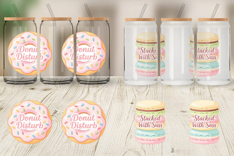 Glass Can Quotes Watercolor Christmas Dessert Drama Sublimation artnoy 