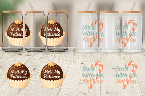 Glass Can Quotes Watercolor Christmas Dessert Drama Sublimation artnoy 