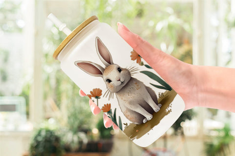 Glass Can Rabbit illustration Sublimation artnoy 
