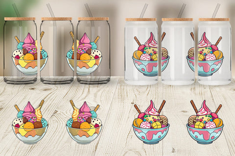 Glass Can Rainbow Ice Cream Sublimation artnoy 