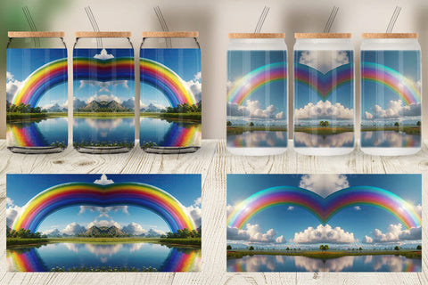 Glass Can Rainbow in Sky Sublimation artnoy 