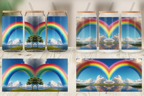 Glass Can Rainbow in Sky Sublimation artnoy 
