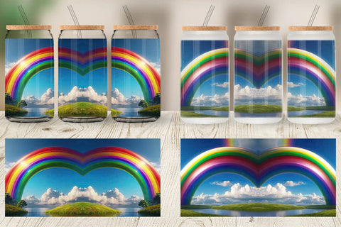 Glass Can Rainbow in Sky Sublimation artnoy 