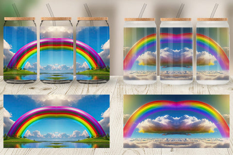 Glass Can Rainbow in Sky Sublimation artnoy 