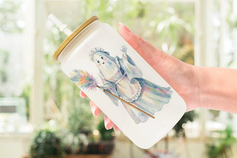 Glass Can Relatable Housework Mom Ghost Sublimation artnoy 