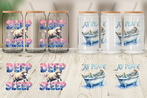 Glass Can Rest Recharge Quotes Sublimation artnoy 