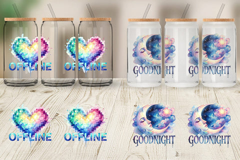 Glass Can Rest Recharge Quotes Sublimation artnoy 