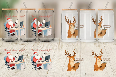 Glass Can Retail Christmas Sarcasm Sublimation artnoy 