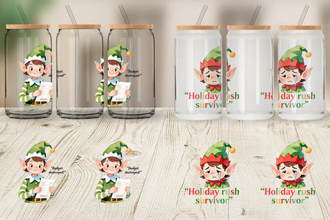Glass Can Retail Christmas Sarcasm Sublimation artnoy 