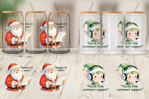 Glass Can Retail Christmas Sarcasm Sublimation artnoy 