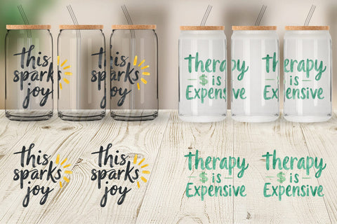 Glass Can Retail Therapy Sarcasm Sublimation artnoy 