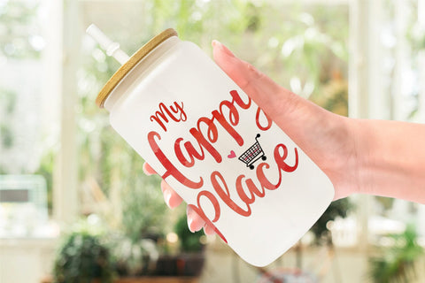 Glass Can Retail Therapy Sarcasm Sublimation artnoy 