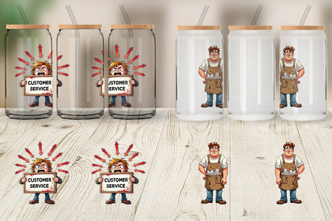 Glass Can Retail Warrior Sublimation artnoy 