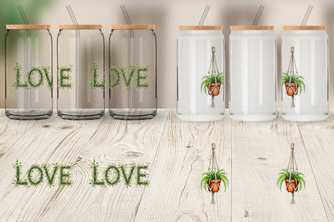 Glass Can Retro 70s Summer Boho Watercolor Sublimation artnoy 