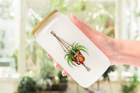 Glass Can Retro 70s Summer Boho Watercolor Sublimation artnoy 