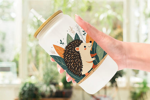 Glass Can Retro Animal Charm Sublimation artnoy 