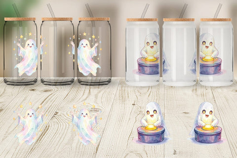 Glass Can Retro Arcade Gamer Ghost Sublimation artnoy 