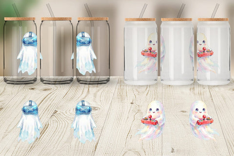 Glass Can Retro Arcade Gamer Ghost Sublimation artnoy 