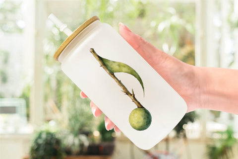 Glass Can Retro Autumn Music Sublimation artnoy 