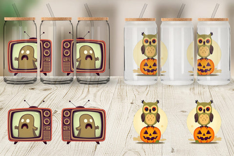 Glass Can Retro Boo Bash Sublimation artnoy 