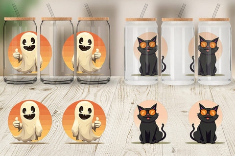 Glass Can Retro Boo Bash Sublimation artnoy 