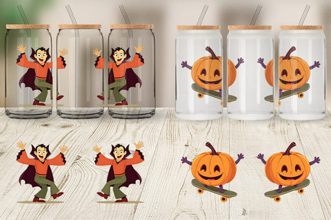 Glass Can Retro Boo Bash Sublimation artnoy 